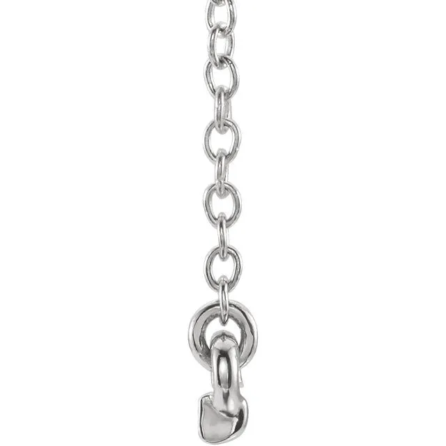 14k Yellow White Rose Gold Petite .07 CTW Diamond Bar Necklace