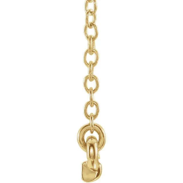 14k Yellow White Rose Gold Petite .07 CTW Diamond Bar Necklace