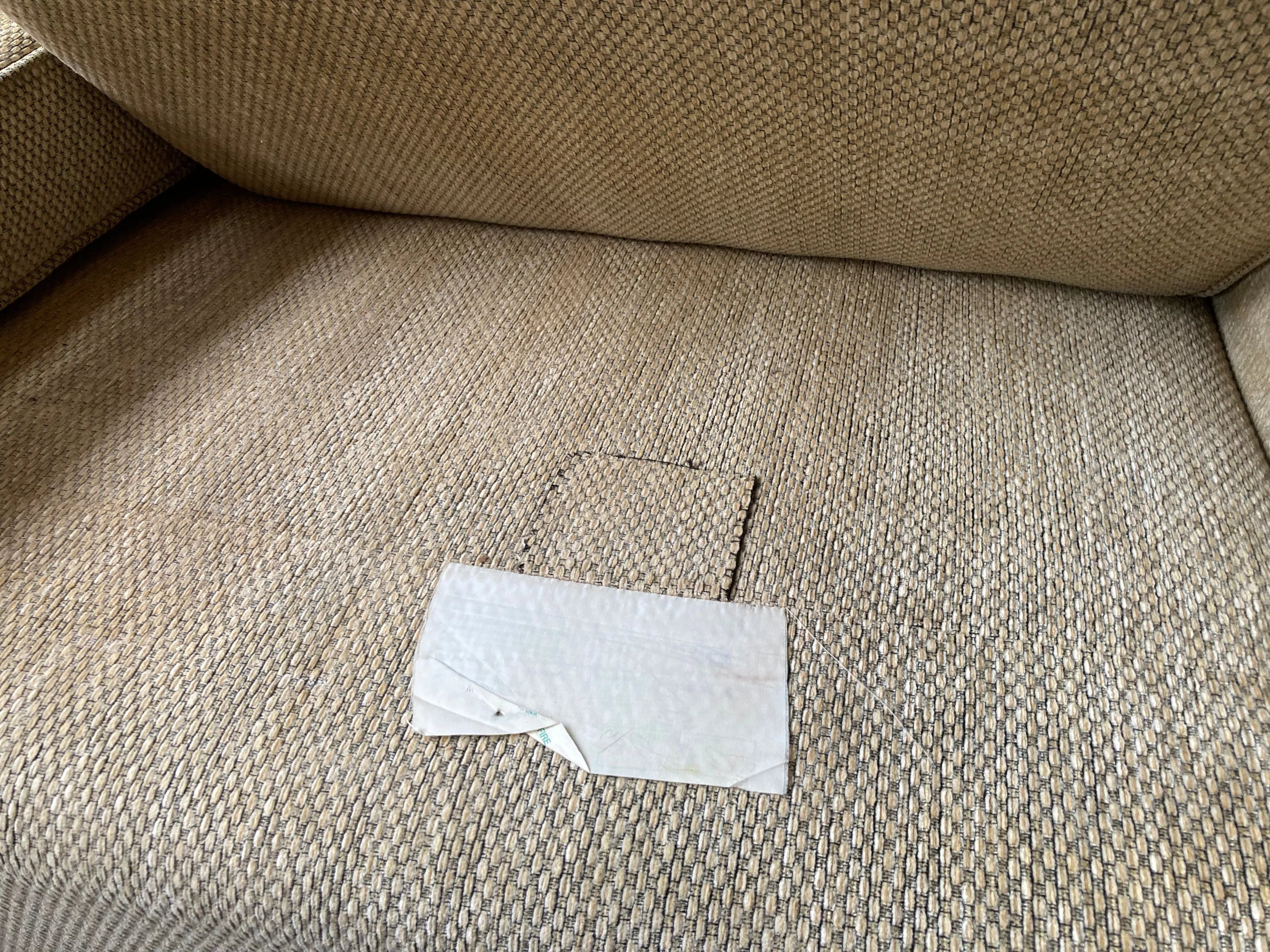 3 seater high quality woven fabric sofa with reversible cushions