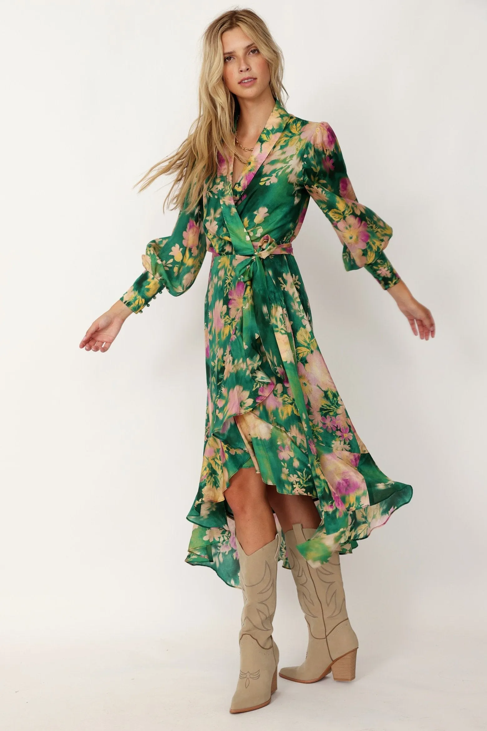 Arianna Floral Wrap Dress