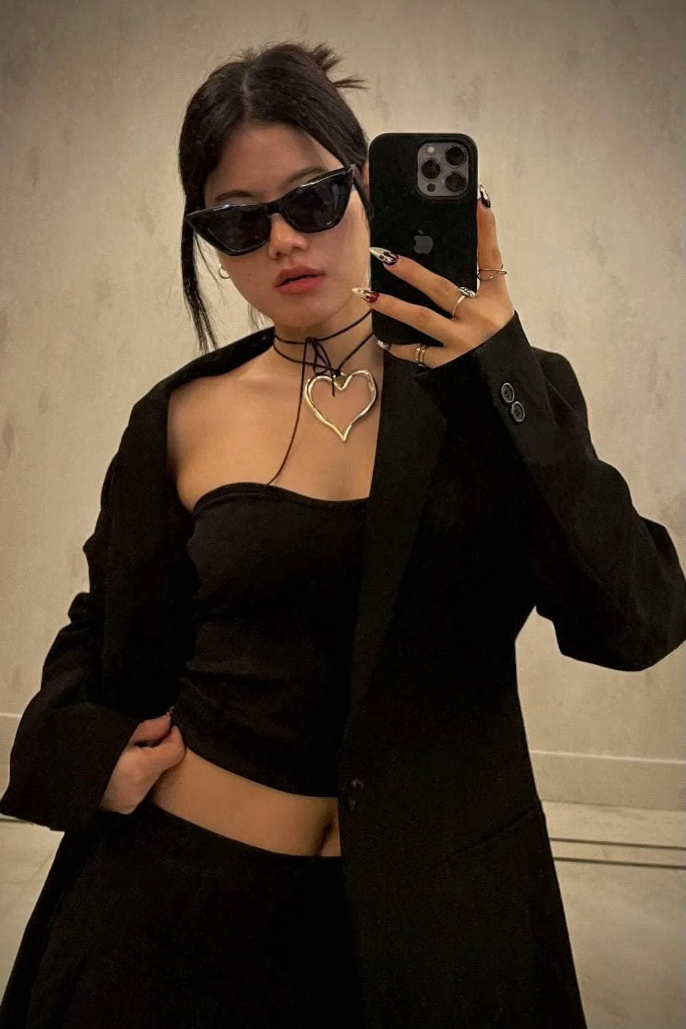 Black Sweet Heart Tube Top