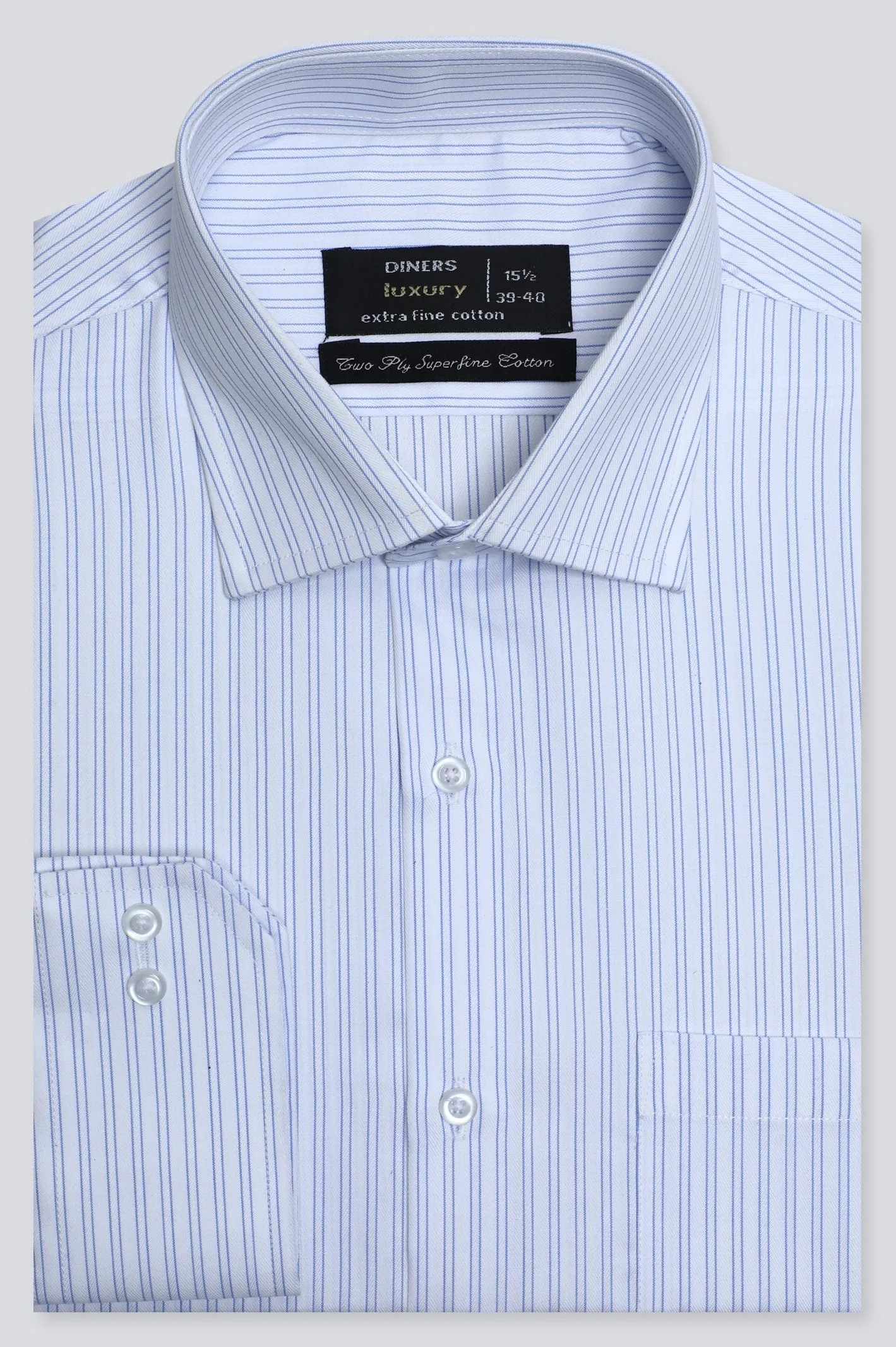 Blue Double Stripe Formal Shirt