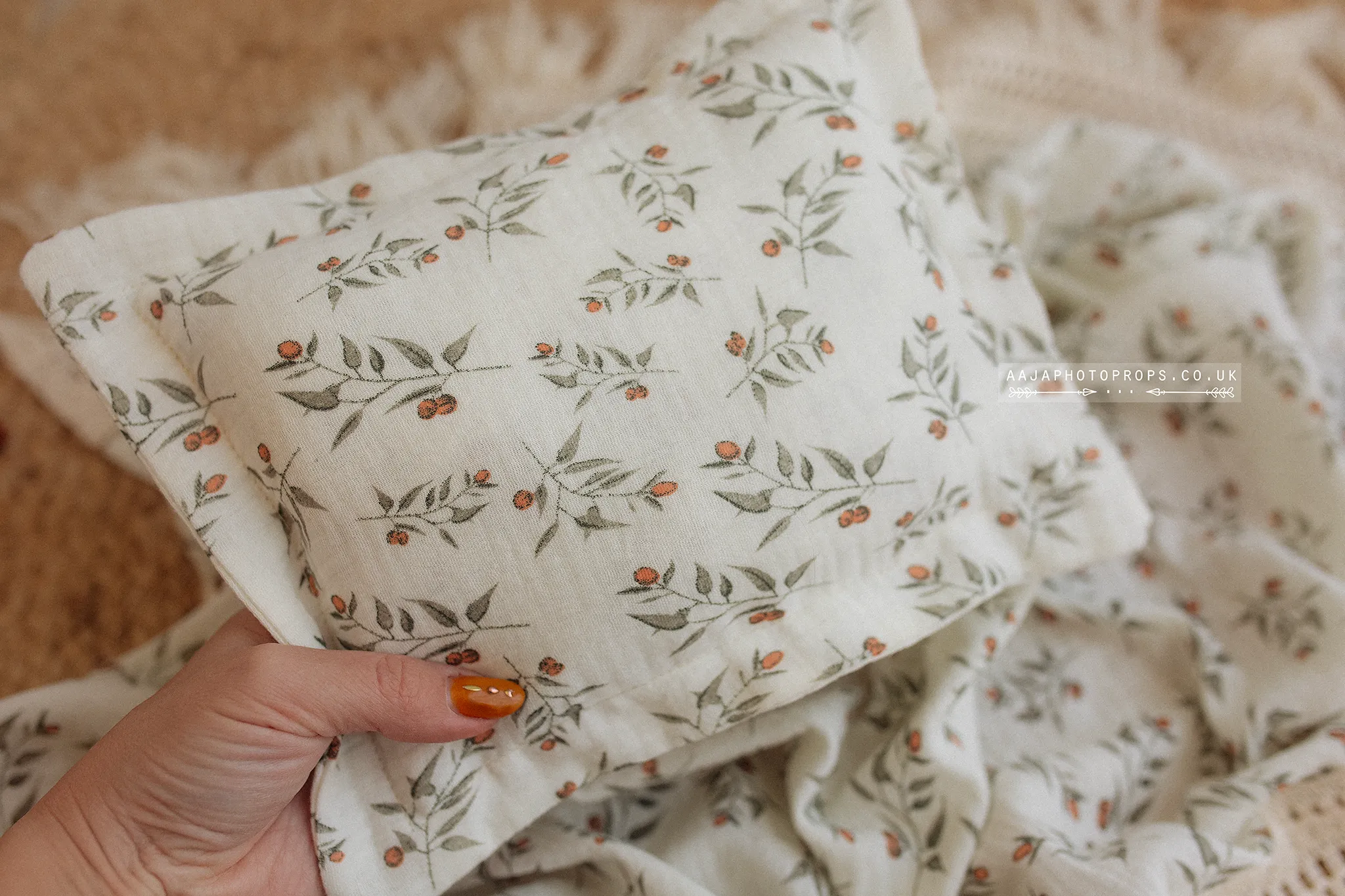 Boho layer, pillow, bow tieback set, cream, floral, tassels, sage, RTS