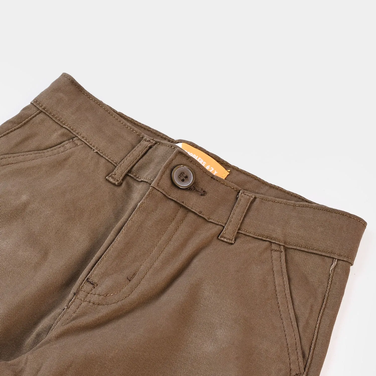 Boys Cotton Pant Basic - Brown