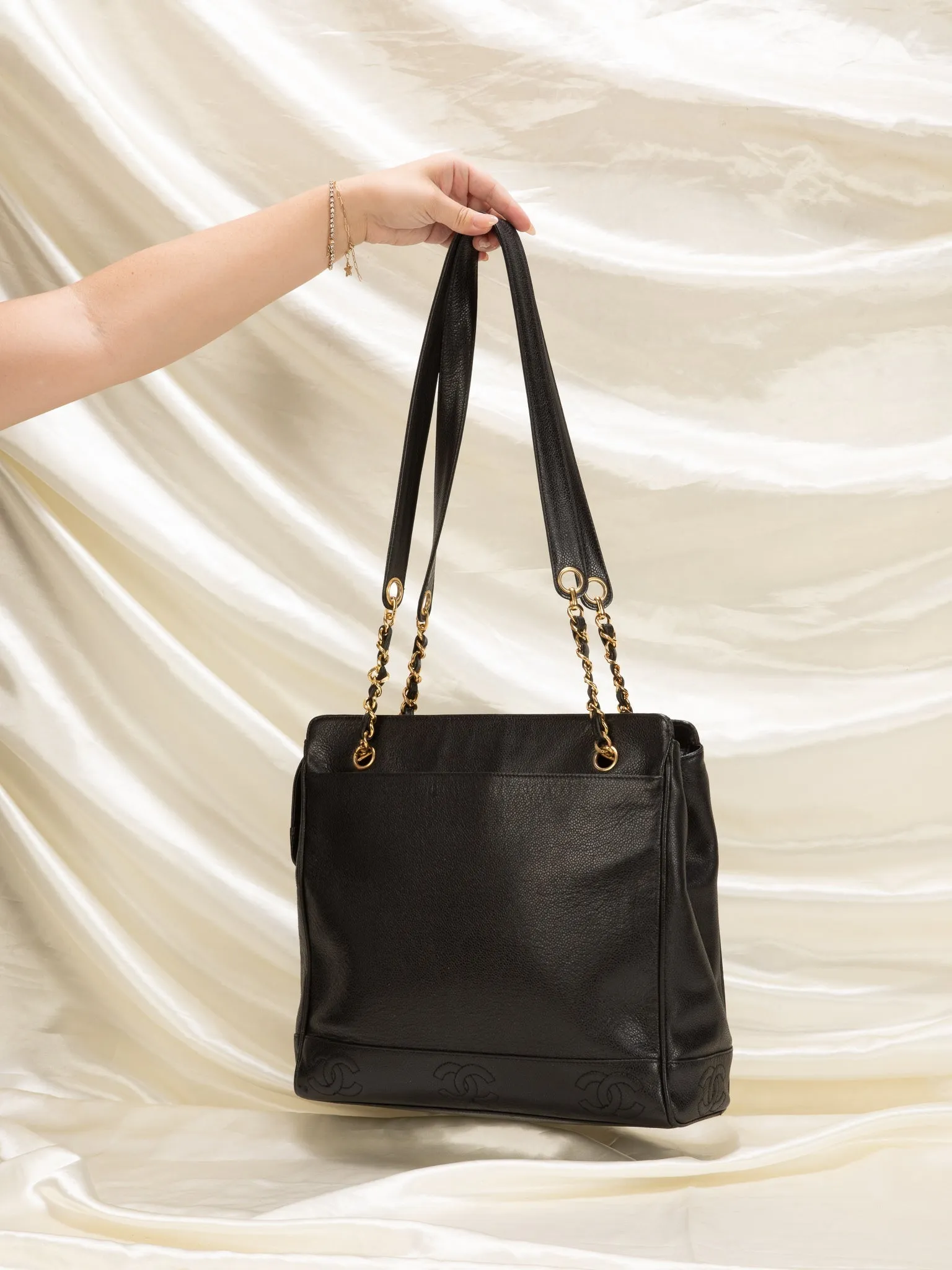 Chanel Timeless Logo Chain Tote