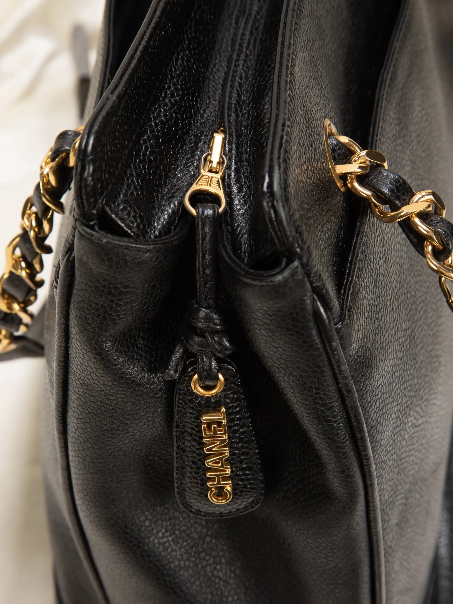 Chanel Timeless Logo Chain Tote