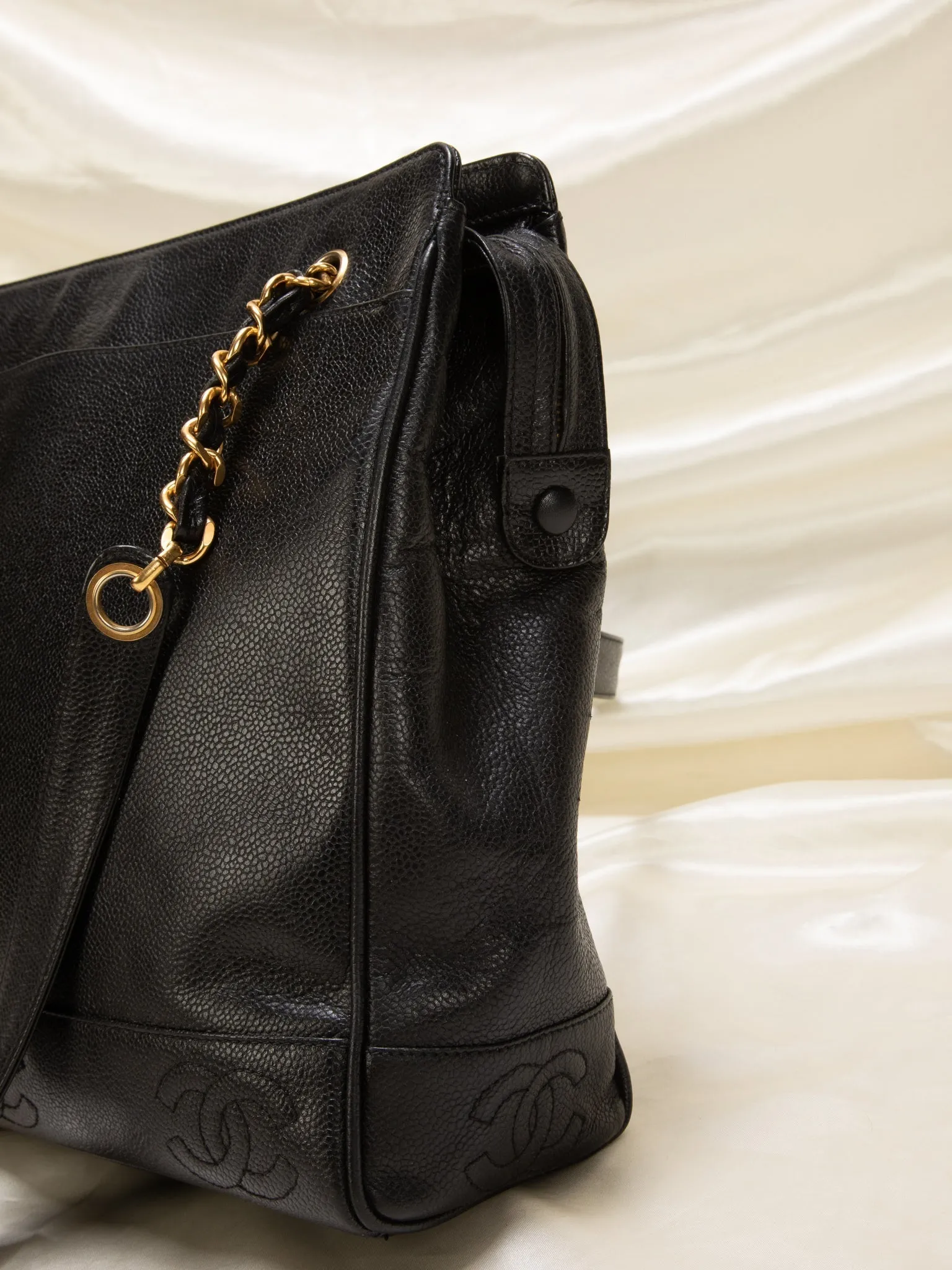 Chanel Timeless Logo Chain Tote