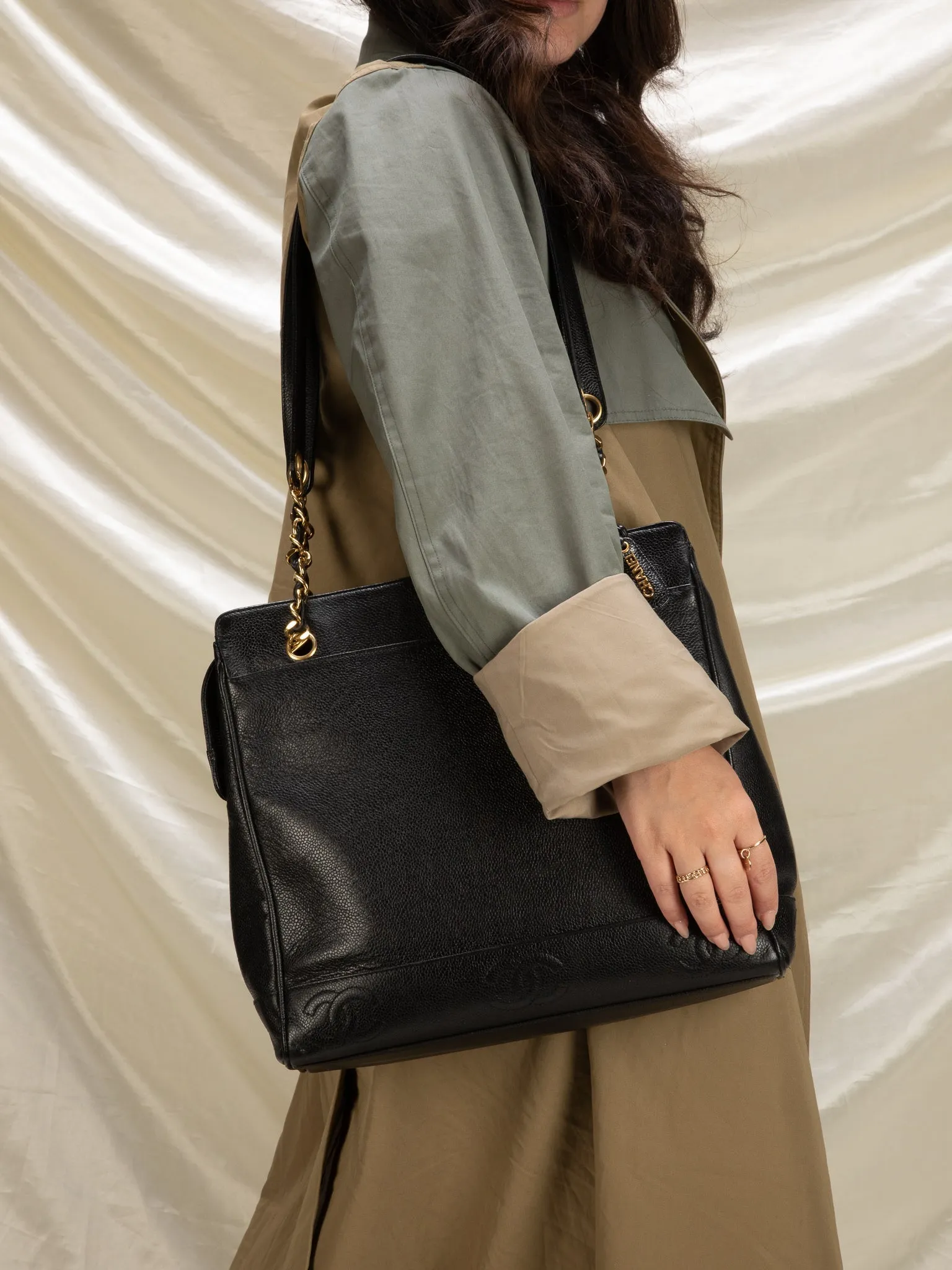 Chanel Timeless Logo Chain Tote