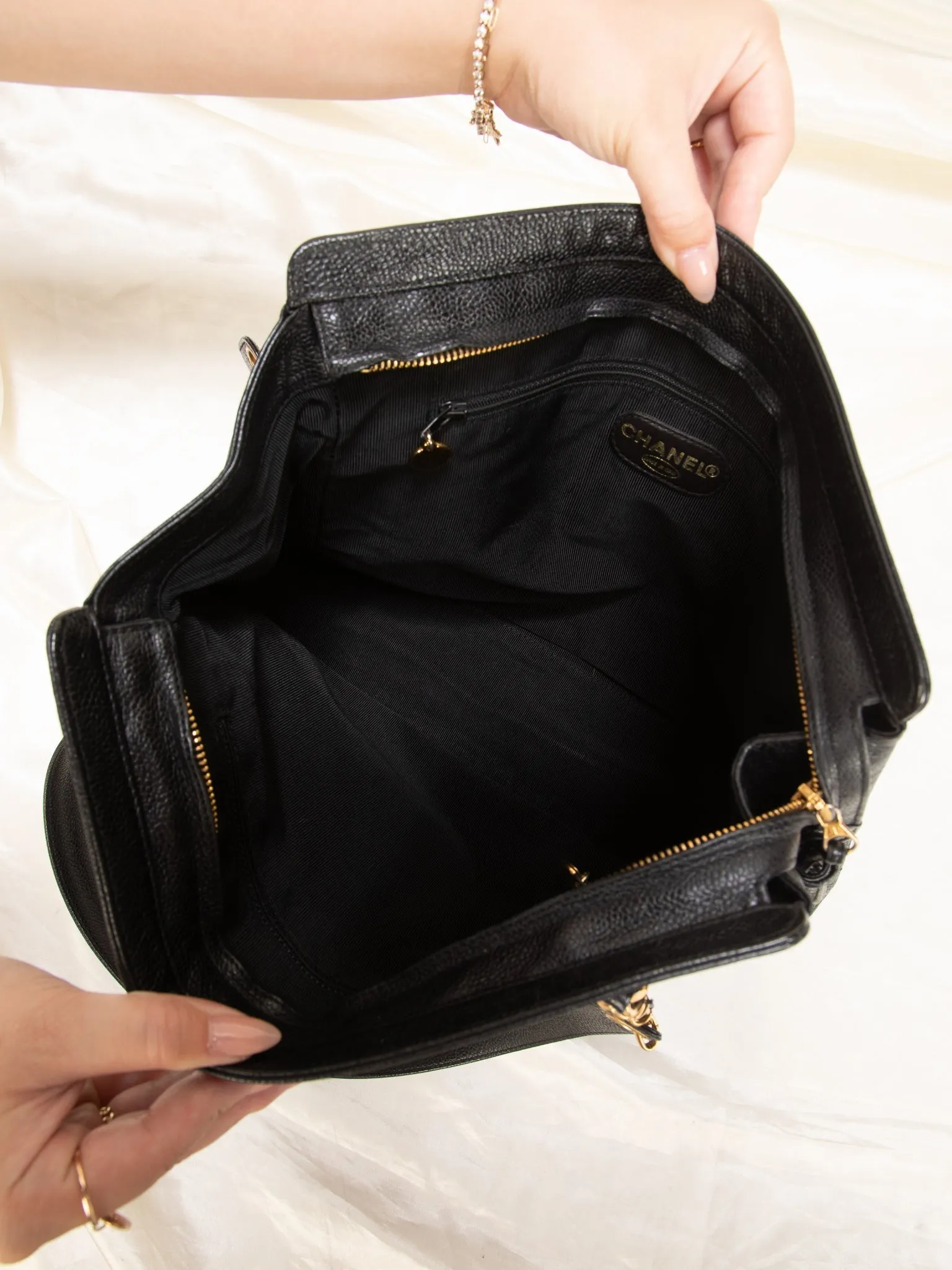 Chanel Timeless Logo Chain Tote