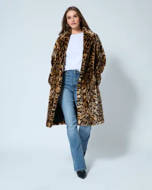 Cheetah Print Faux Fur Coat