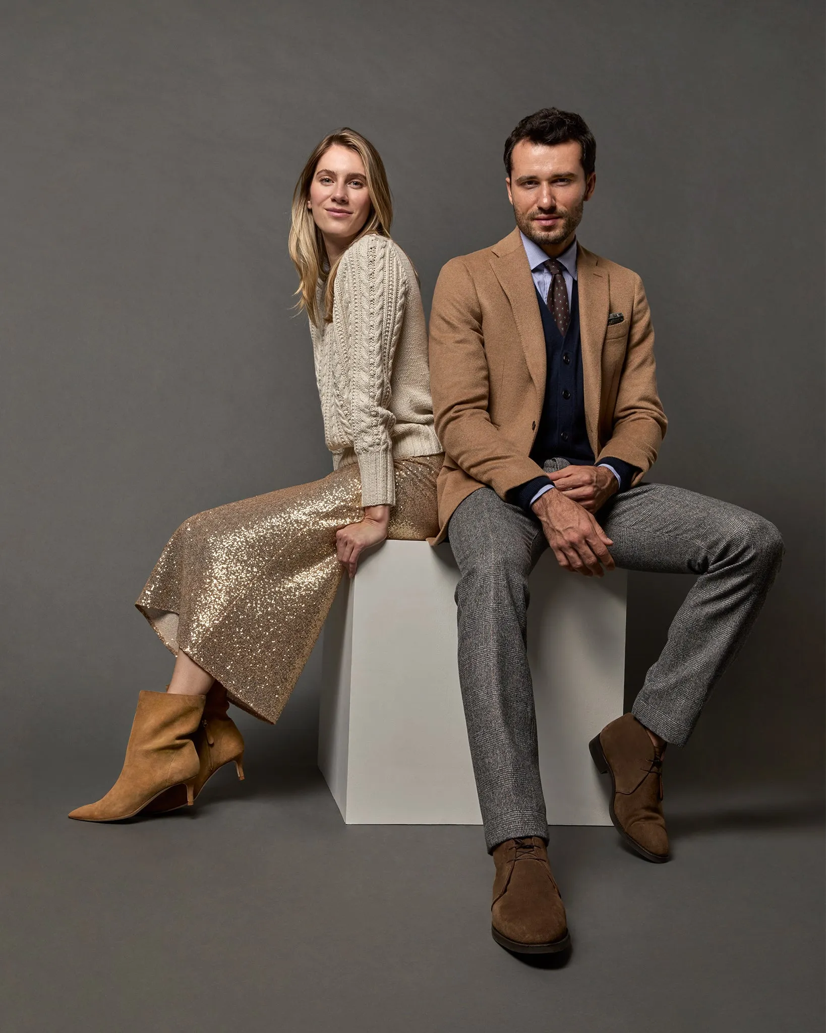 Field Trouser in Charcoal/Cinnamon Prince of Wales Flannel