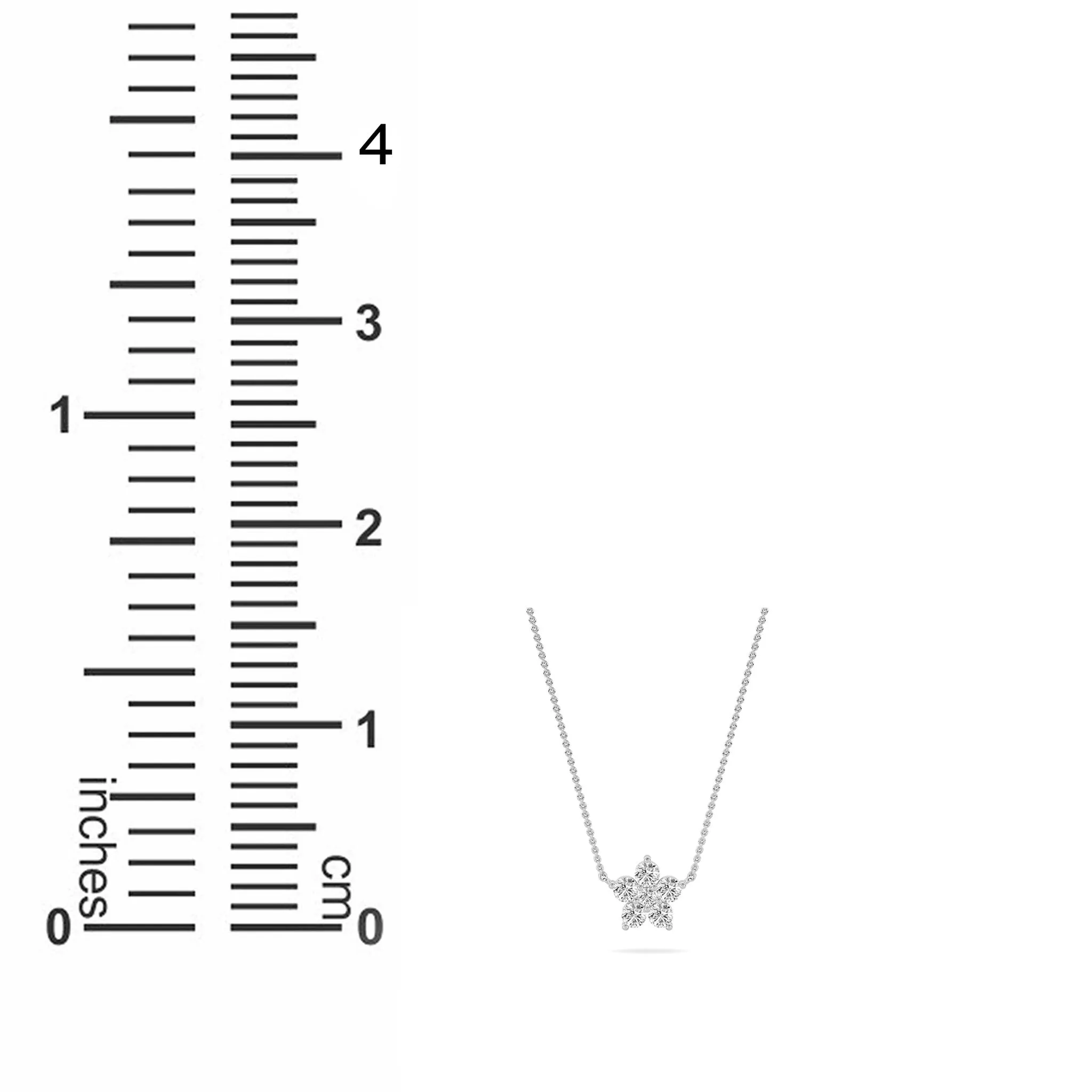 Flower Pendant with 5 Lab Grown Diamond Petals