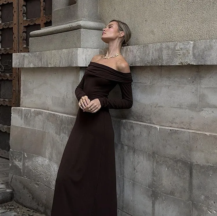 Fraidy Long Sleeve Maxi Dress