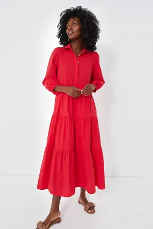 Hibiscus Red Mabel Maxi Dress