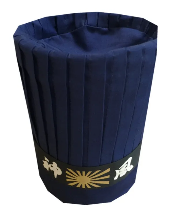 High-Quality Hibachi Chef Hat sets Dark blue