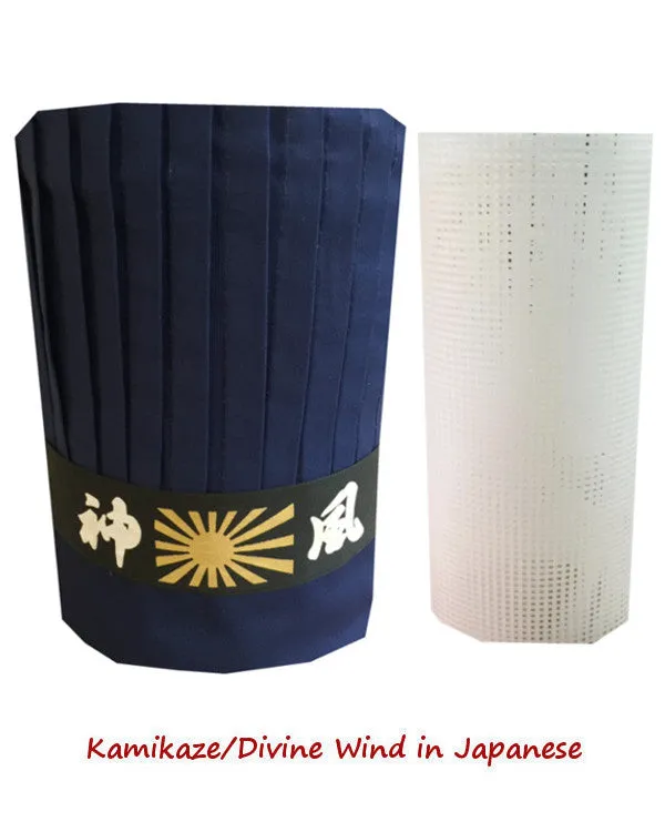 High-Quality Hibachi Chef Hat sets Dark blue