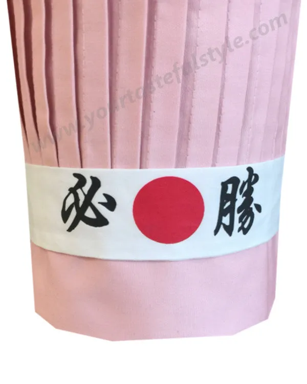 High-Quality Hibachi Chef Tall Hat Set Pink color