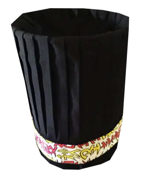 High-quality Japanese Hibachi Chef Tall Hat Set Black Color