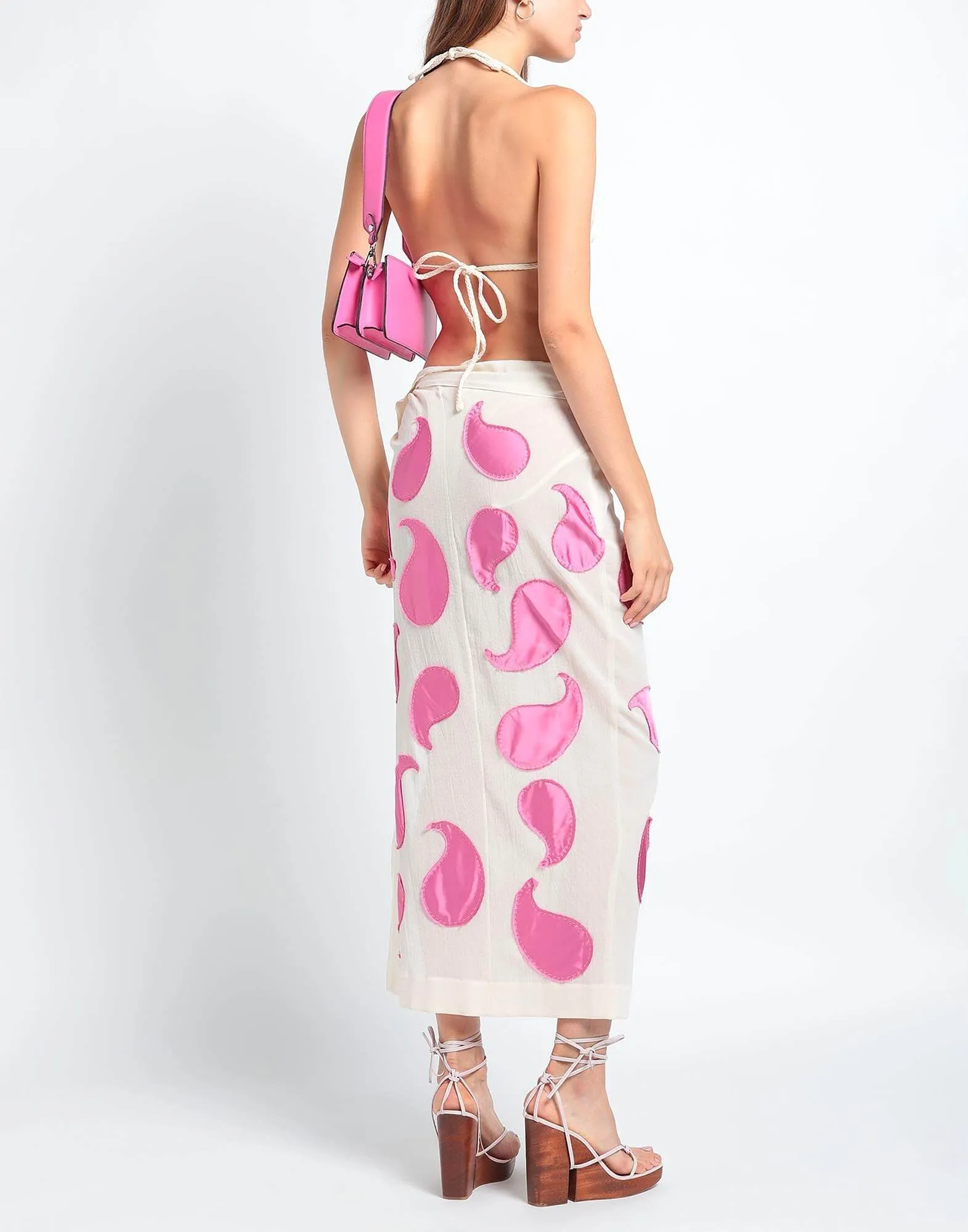 Jacquemus Maxi Skirt, beige/pink