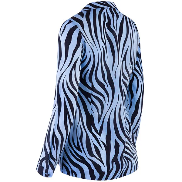 Julia Tunic in Azul/Nero Zebra