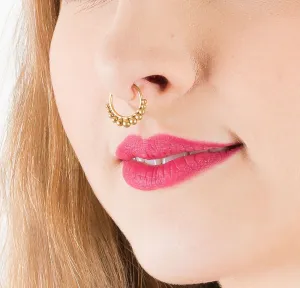 Kashi Faux Septum Ring - Brass