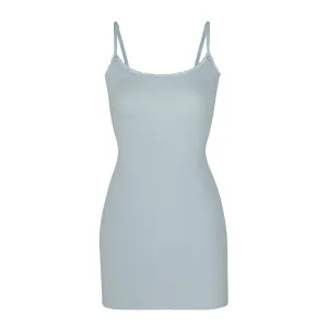 LACE POINTELLE SLIP DRESS | SKY