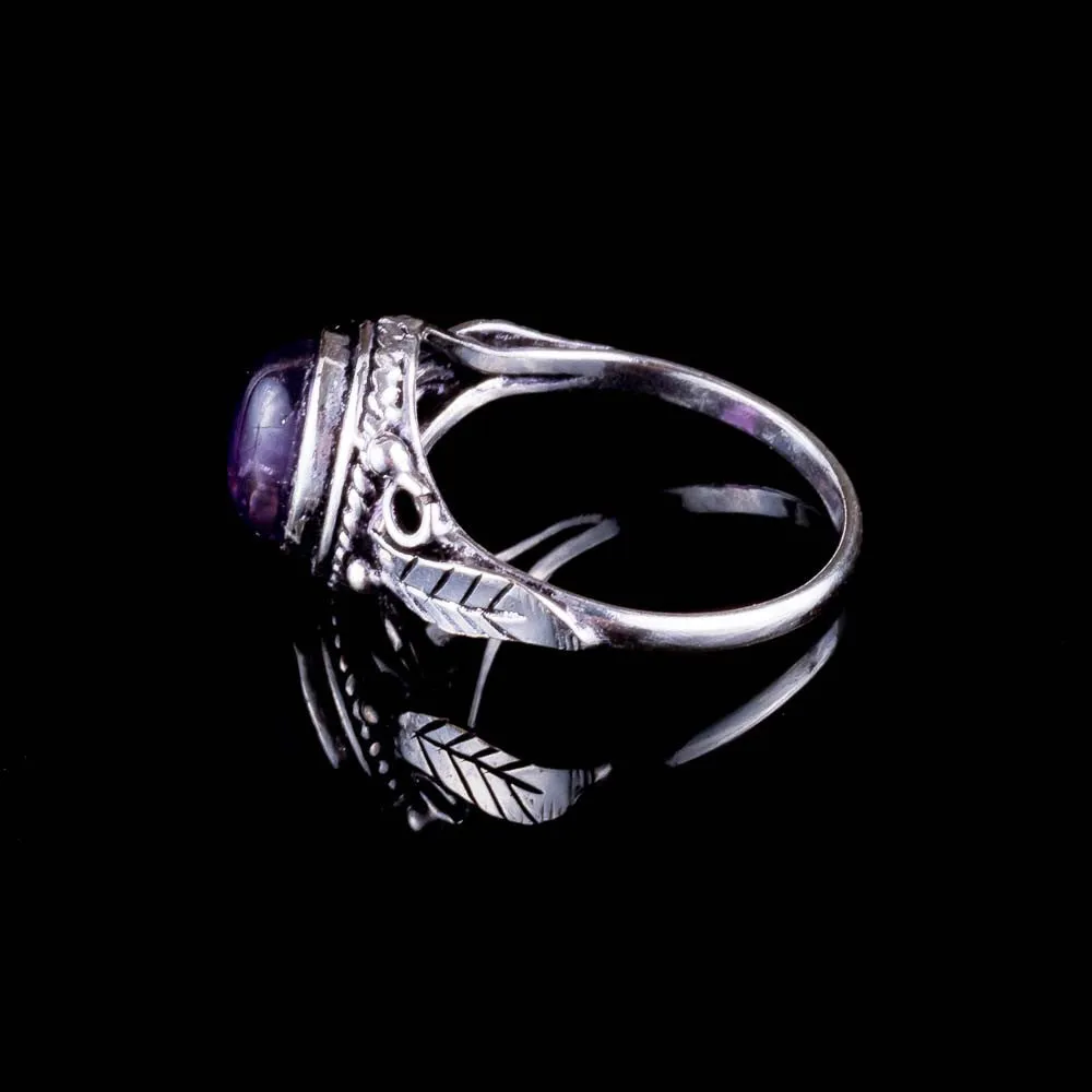 Leaf Ring - Amethyst