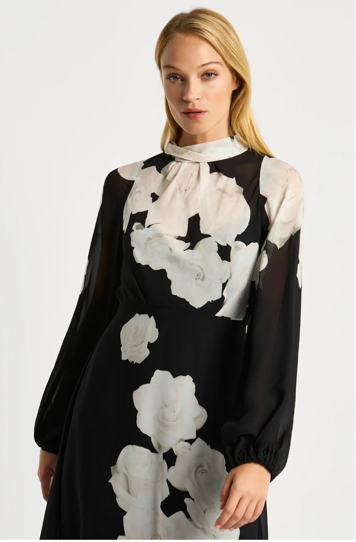 Moss & Spy Trinity Dress - Black/Ivory
