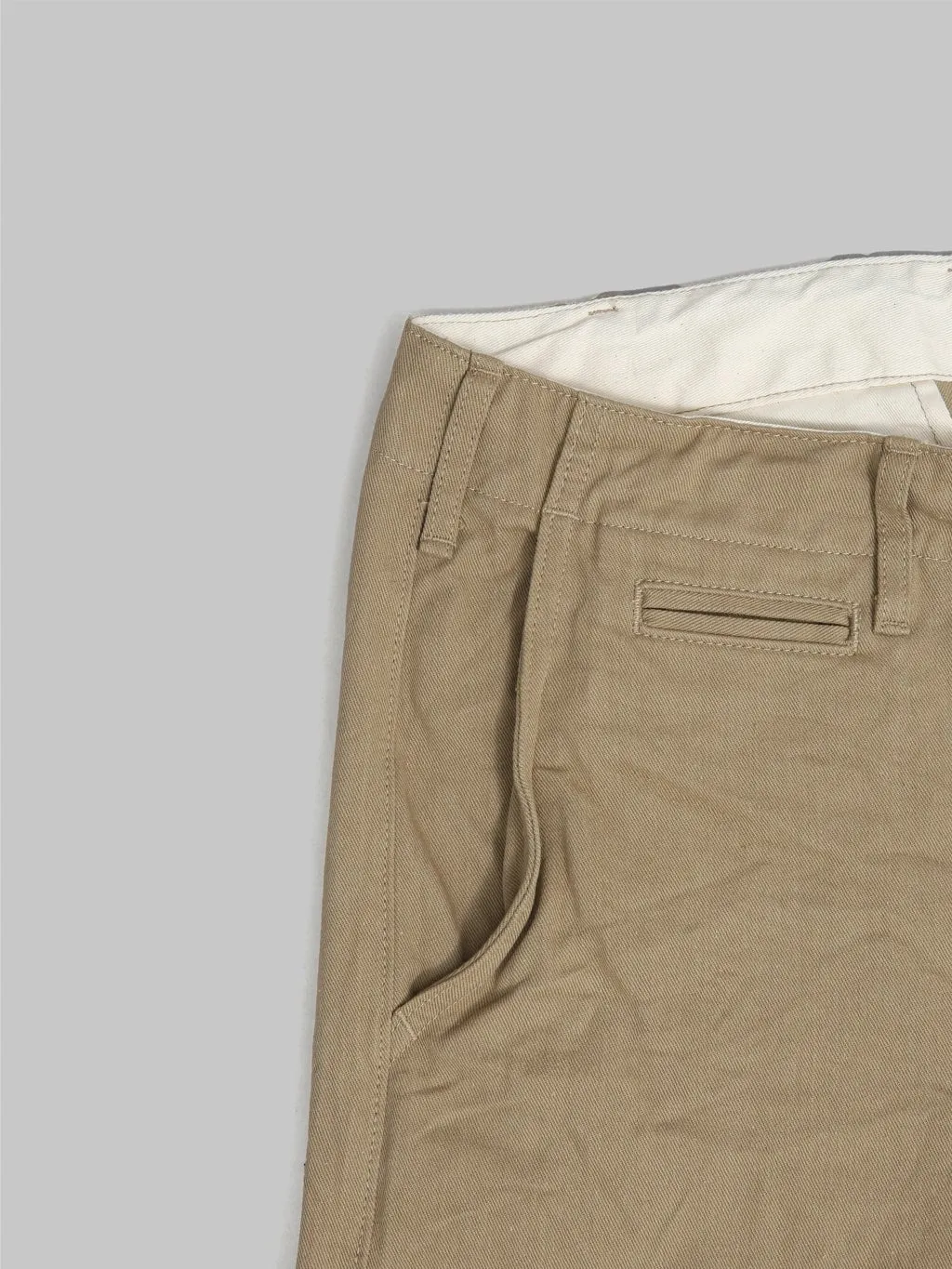 ONI Denim 737-SVC-KHB 9.5oz Selvedge Chino Trouser Khaki Beige