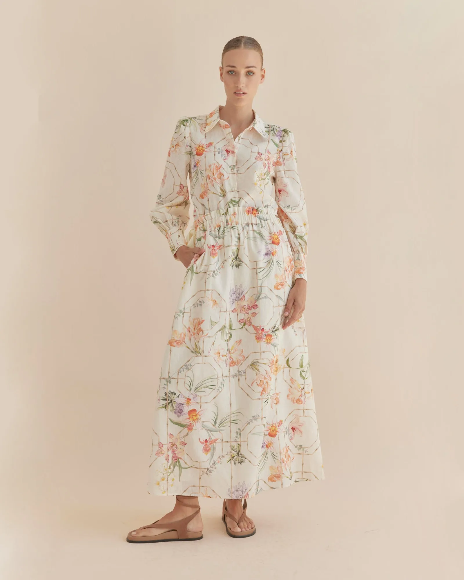 Orangerie Bow Detail Maxi Skirt