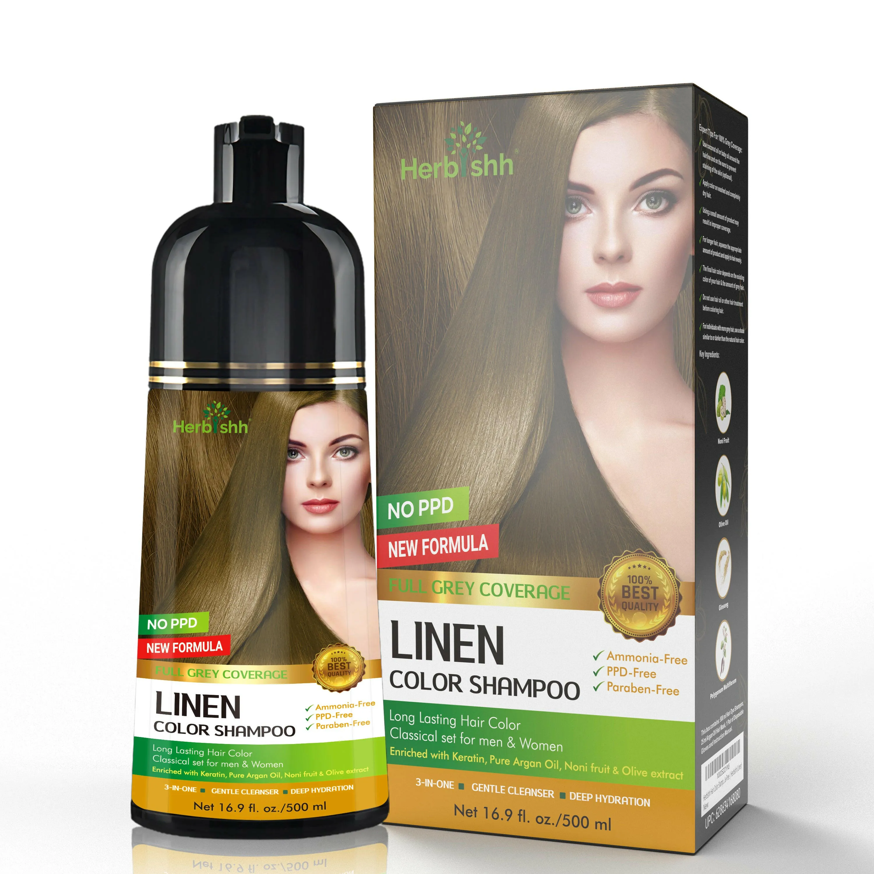 PPD Free Color Shampoo Linen - Herbishh
