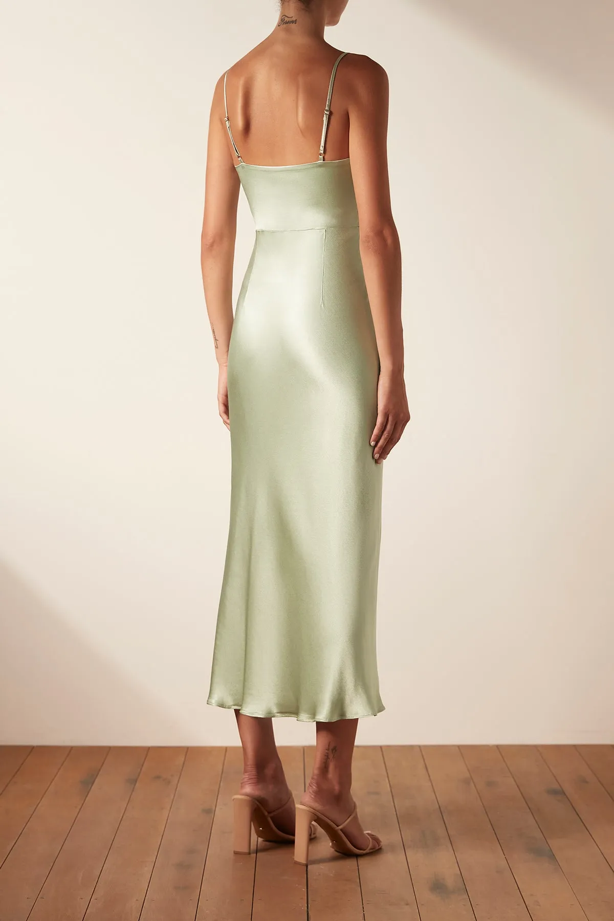 Shona Joy Felicity Lace Up Midi Dress