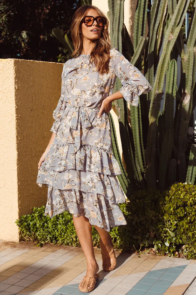 Summer Fling Midi Dress Grey