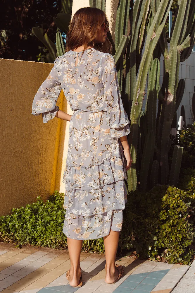 Summer Fling Midi Dress Grey