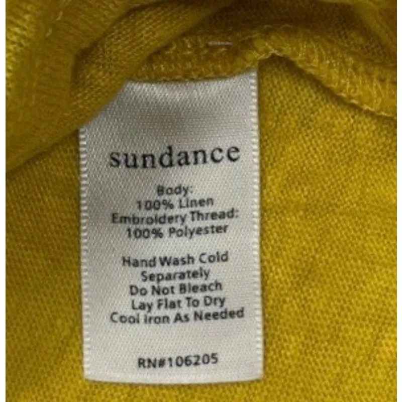 Sundance Sintra Dreams Embroidered Chemise Dress Linen Size M
