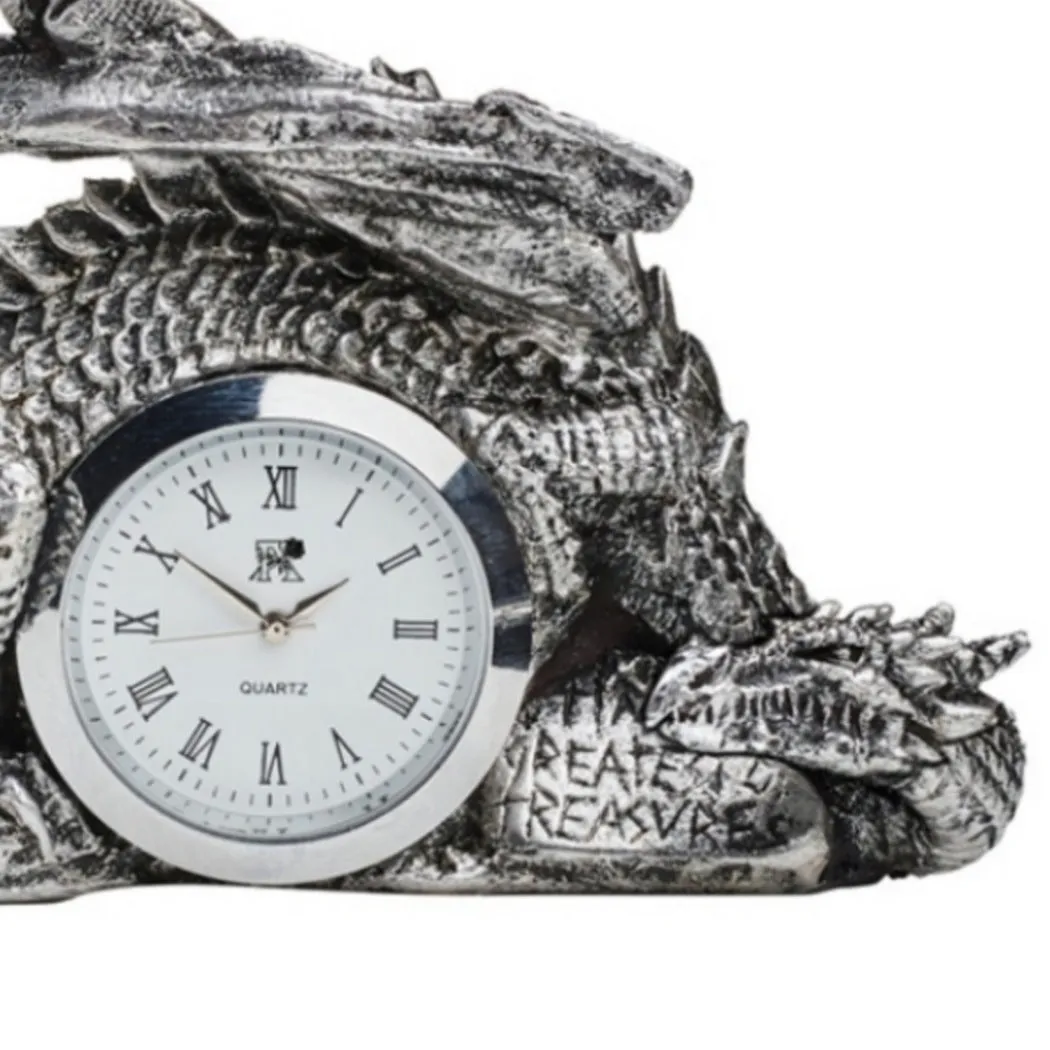 The Dragonlore Desk Clock | Silver