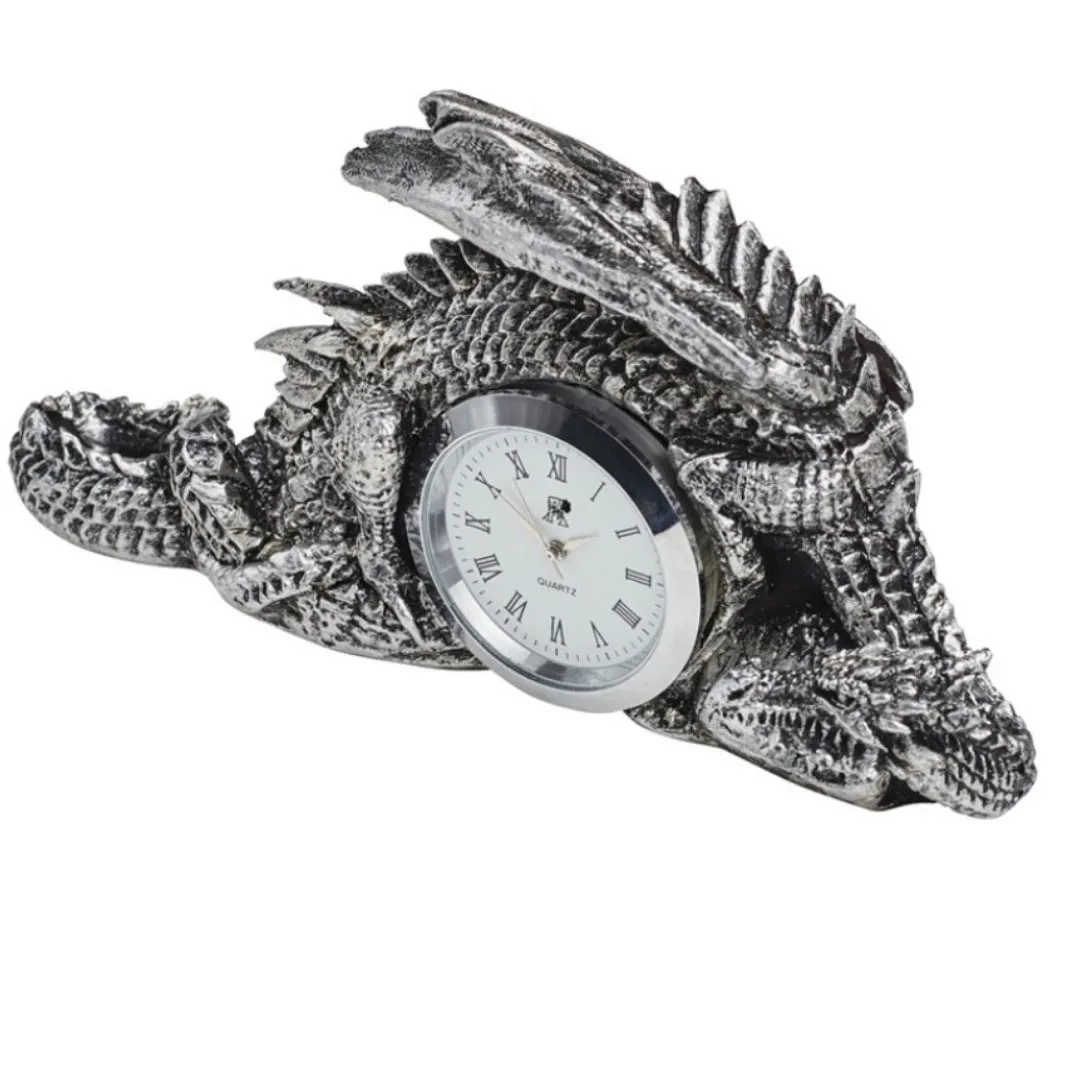 The Dragonlore Desk Clock | Silver