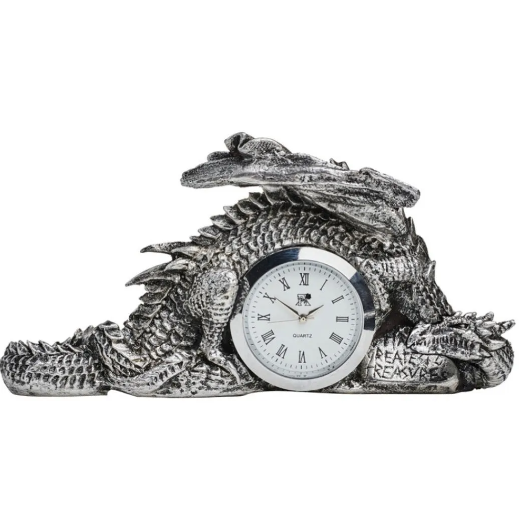 The Dragonlore Desk Clock | Silver