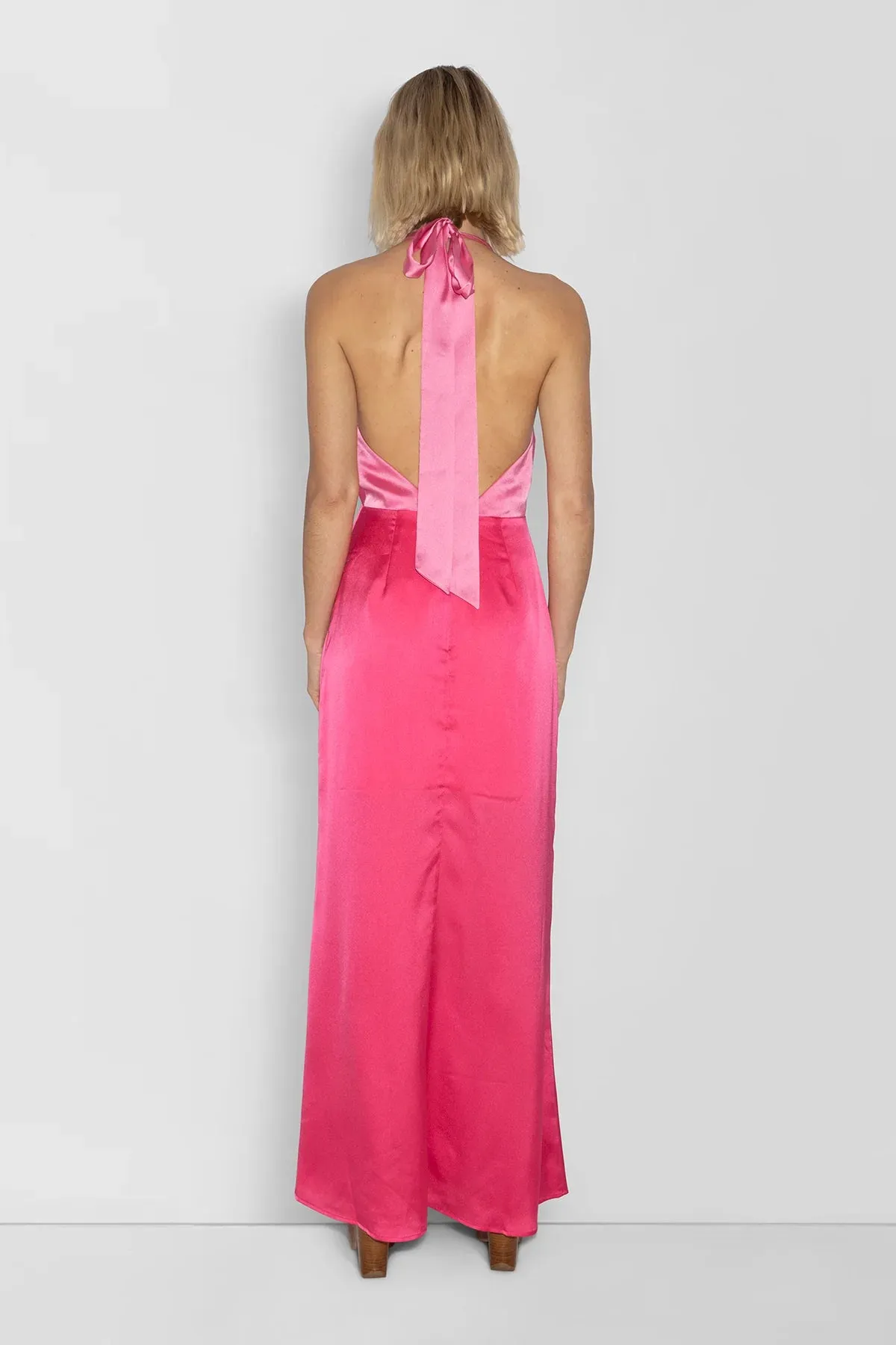 The Wolf Gang Oahu Slip Dress - Hot Pink