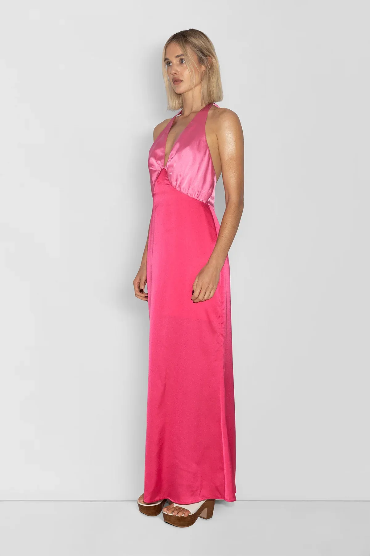 The Wolf Gang Oahu Slip Dress - Hot Pink