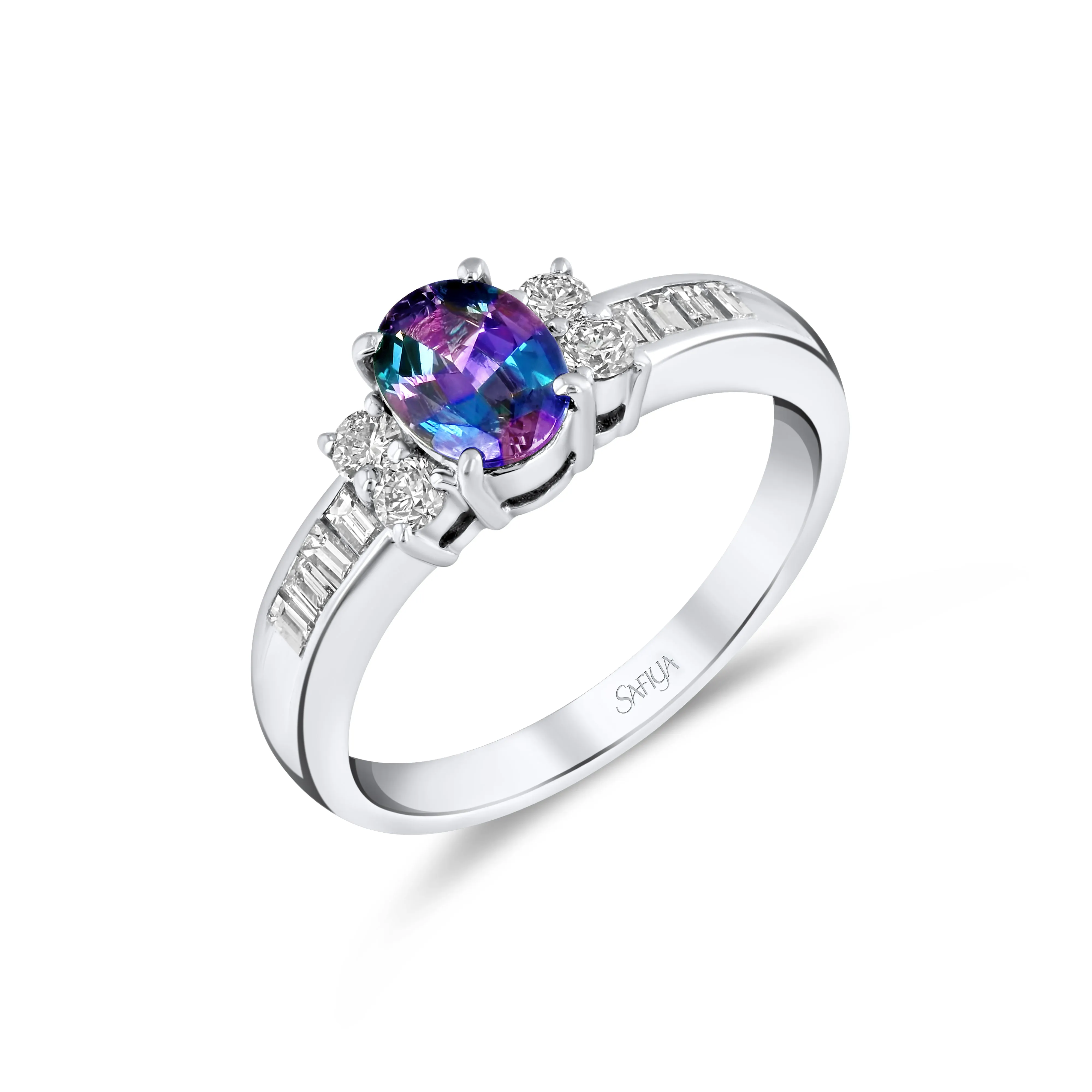 Timeless Bond - Platinum Natural Alexandrite Ring