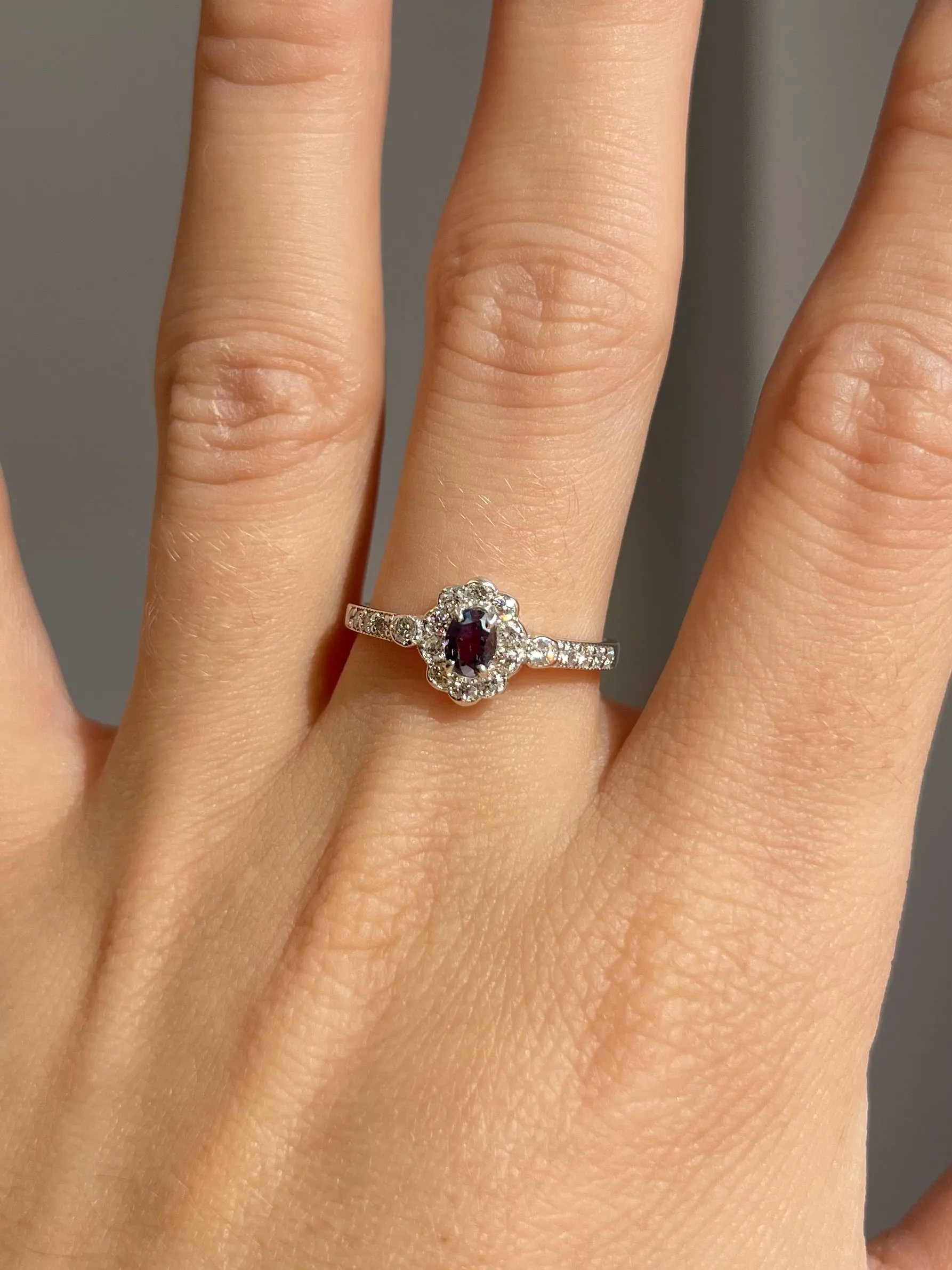 Timeless Love - Platinum Natural Alexandrite Ring