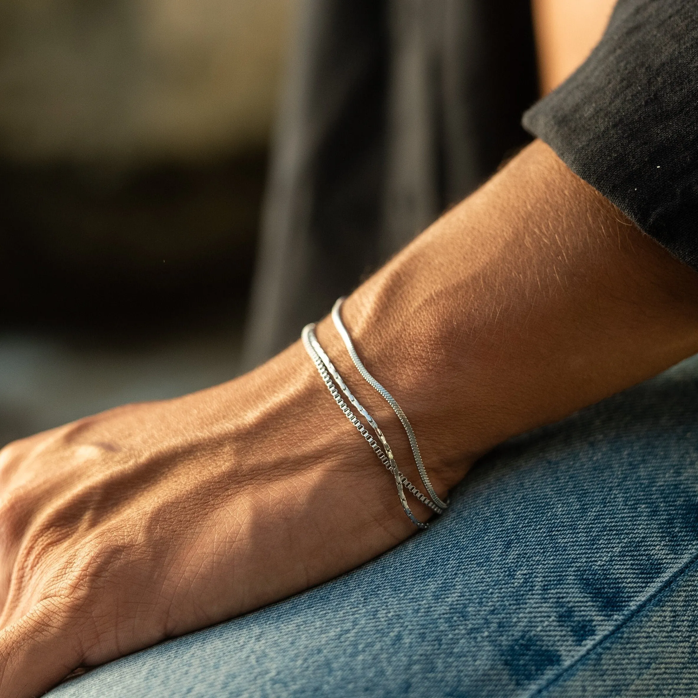 Timeless Snake Bracelet for Men | Silver Chain