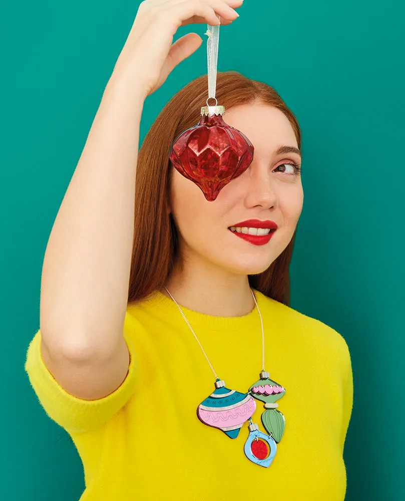 Timeless Vintage Christmas Ornament Necklace