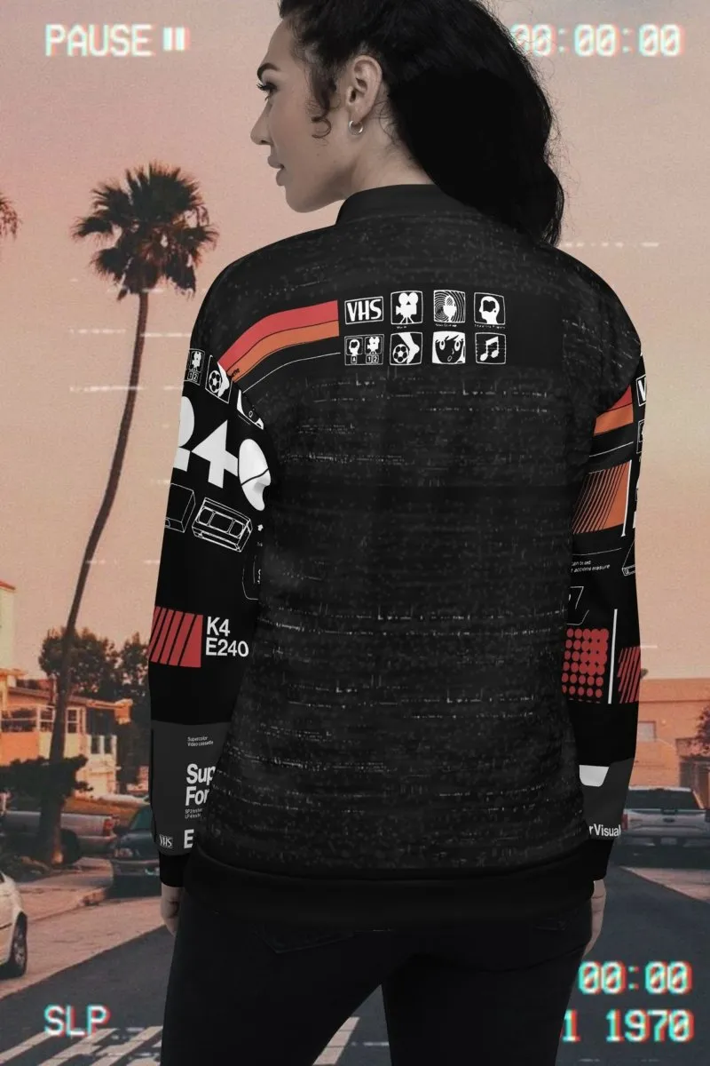VHS Cassette Unisex Bomber Jacket