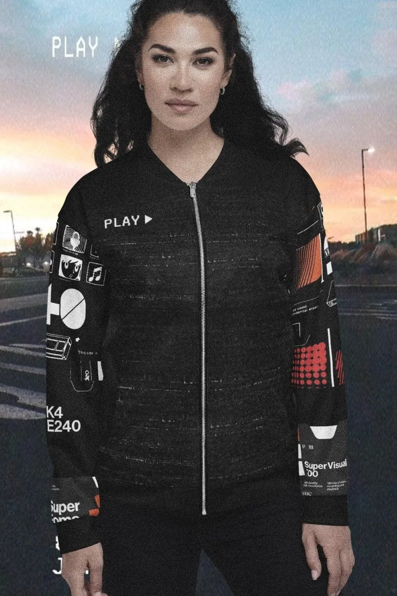 VHS Cassette Unisex Bomber Jacket