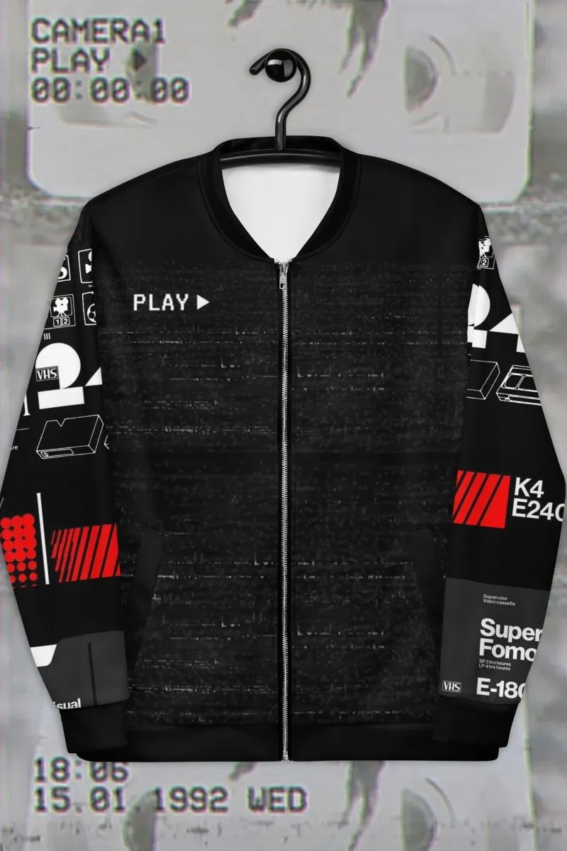 VHS Cassette Unisex Bomber Jacket