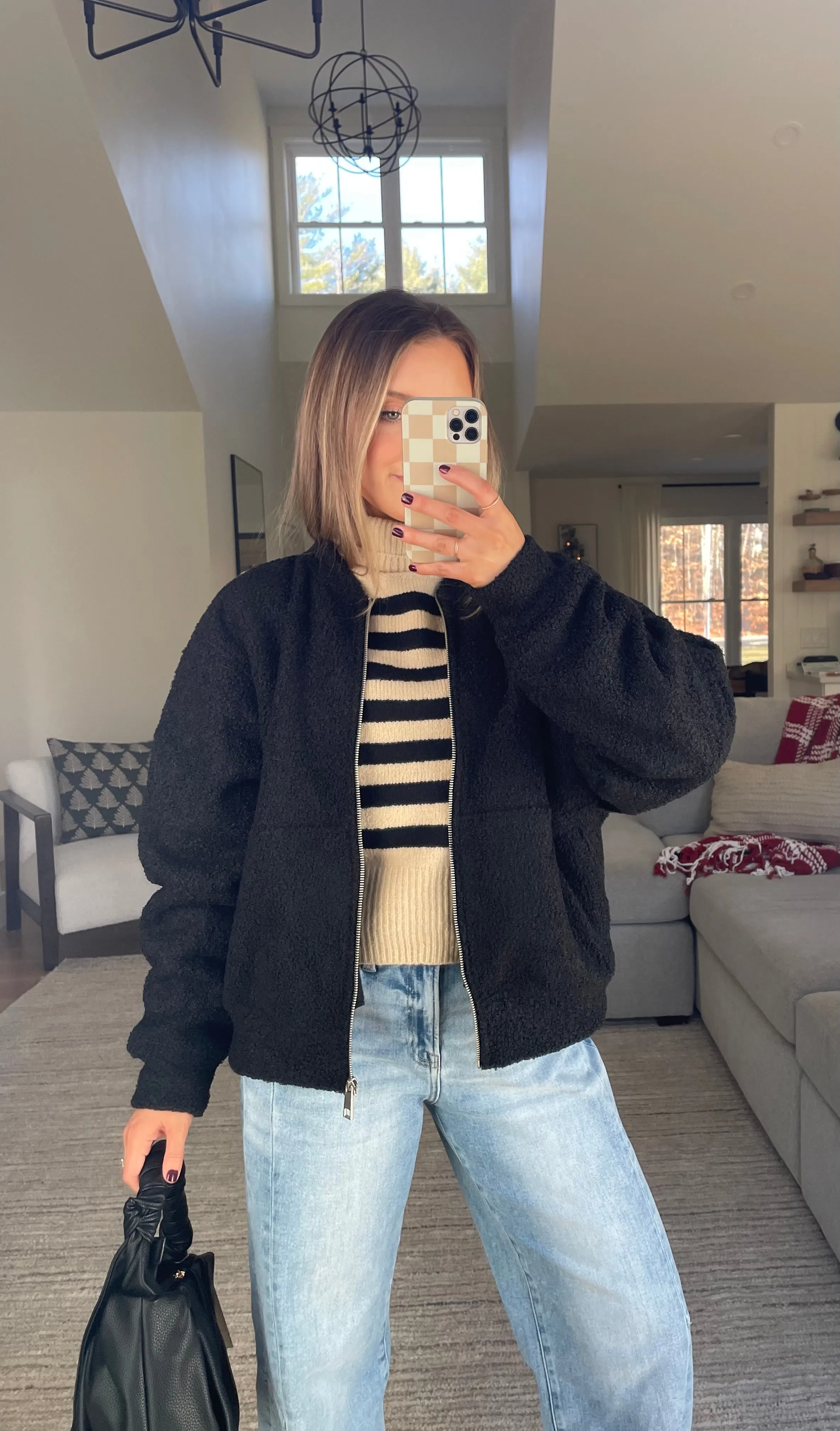 When In Doubt Teddy Bomber Jacket