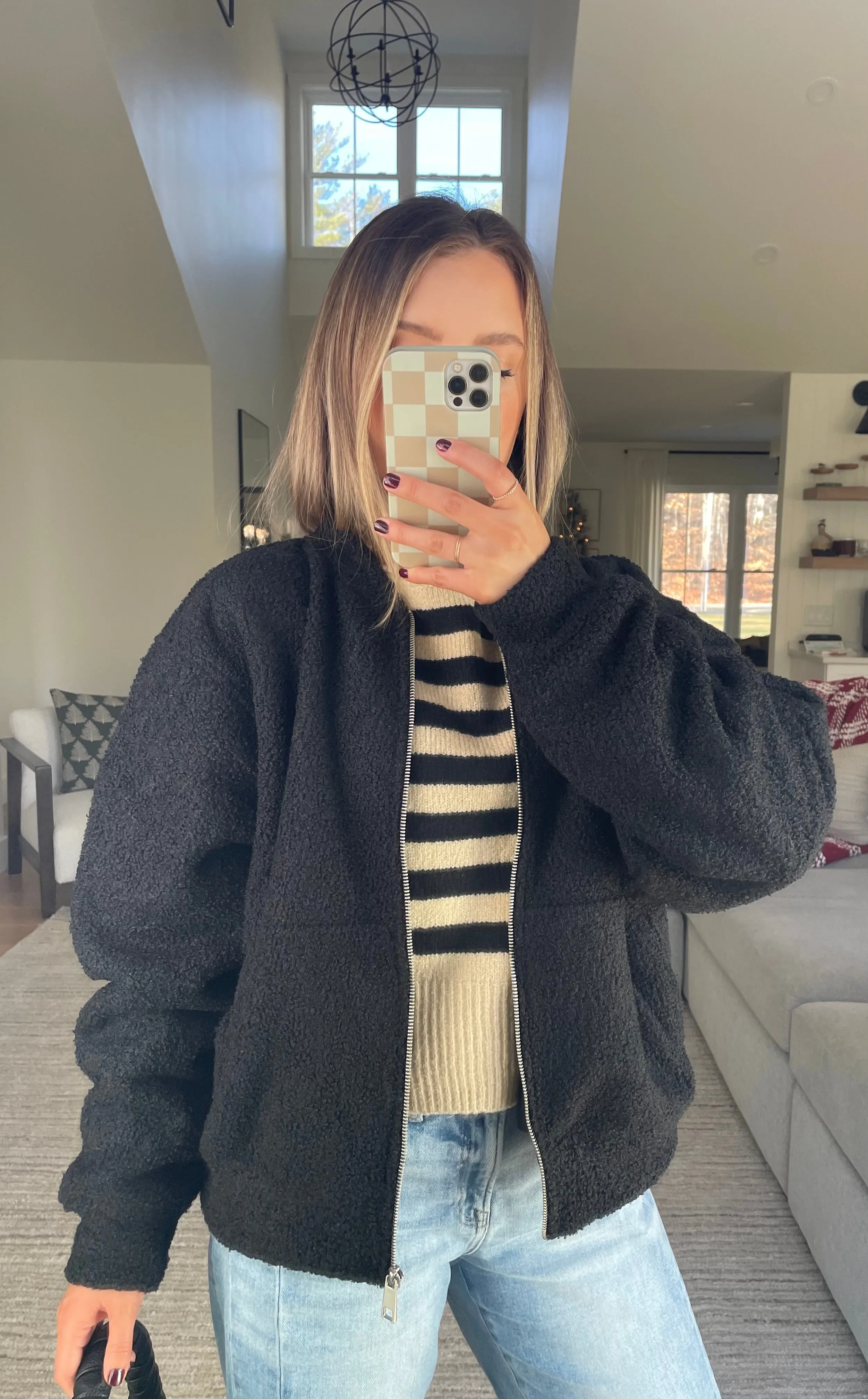 When In Doubt Teddy Bomber Jacket