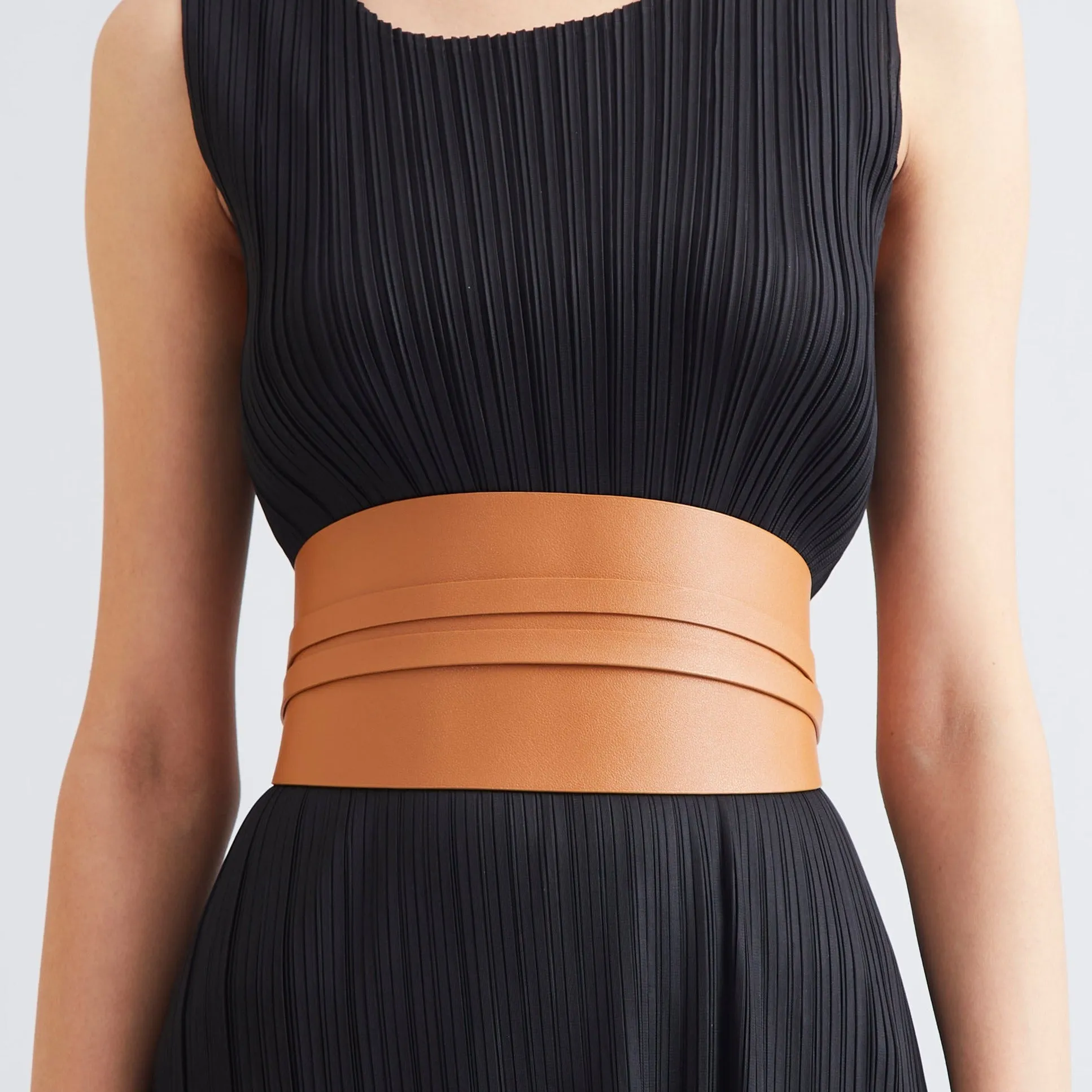 Wide Layer Belt - Tan